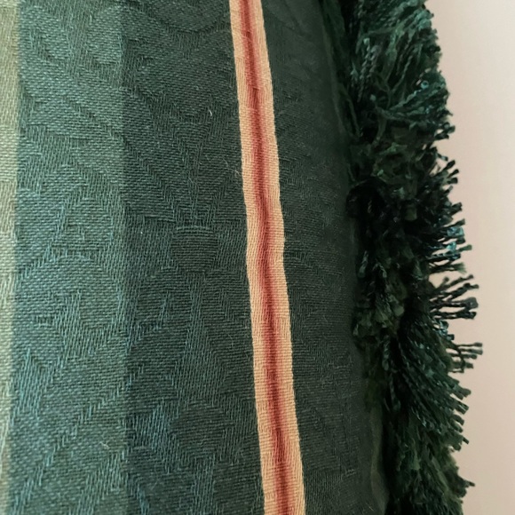 18” X 18” Damask pillow made with Ralph Lauren Mesa Aqua Aztec Southwest Striped - Picture 5 of 5